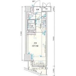 ヴェルト西大島グラーセ 1Kの間取図画像