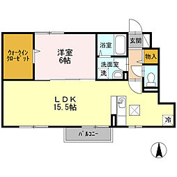 フォルシュ 1LDKの間取図画像
