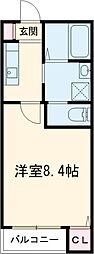 ブラン荒井A棟 1Kの間取図画像
