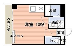 オアシスJ ワンルームの間取図画像