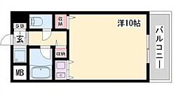 コーラルウェイ2 1Kの間取図画像