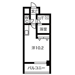 アレーヌコート野並 ワンルームの間取図画像