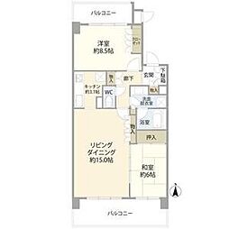 D'グラフォートレイクタウンE館 2LDKの間取図画像