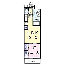 リッシュ メゾン 1LDKの間取図画像
