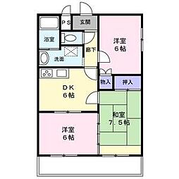 ソレアード 3DKの間取図画像