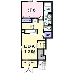ネオグランツ 1LDKの間取図画像