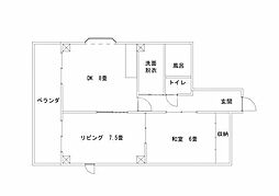 エクセルメゾン三宅 2DKの間取図画像