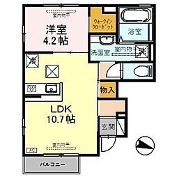 Appease 1LDKの間取図画像