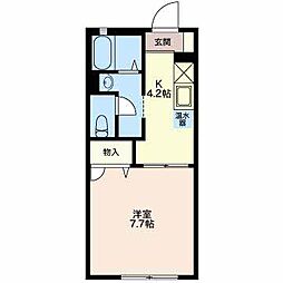 セフィラ 1Kの間取図画像