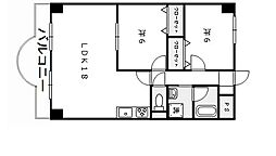 リップルガーデン2 2LDKの間取図画像