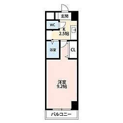 A・City三河安城東町 1Kの間取図画像
