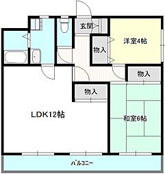 サンテラス垂水 2LDKの間取図画像