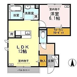 葵A 1LDKの間取図画像