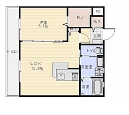 ル・リヴェール 1LDKの間取図画像