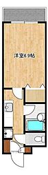 コート新屋敷 1Kの間取図画像