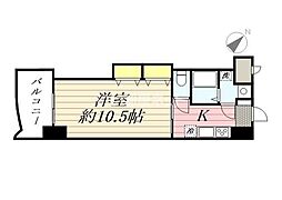 ロイヤル博多駅前 1Kの間取図画像