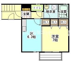 セジュールワークス 1DKの間取図画像