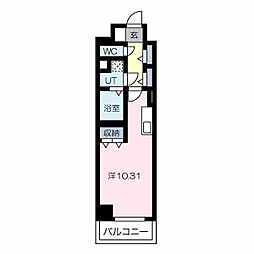 ラミューズ宇都宮 ワンルームの間取図画像