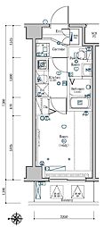 S-FORT川口並木 1Kの間取図画像