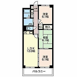 CityHtsたちばな 3LDKの間取図画像