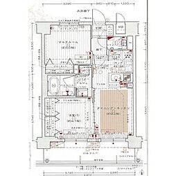 エステムプラザ京都聚楽第雅邸 1SDKの間取図画像