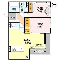 アルカサル 2LDKの間取図画像