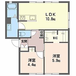 オデッセイ島田B 3Kの間取図画像