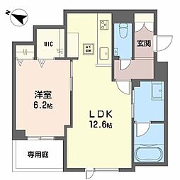 CASA ニックスV 1LDKの間取図画像