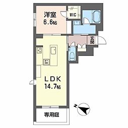 CASA ニックスV 1LDKの間取図画像