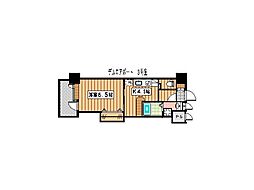 プレステージデルエアポート 1DKの間取図画像