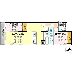 イゾラ 2LDKの間取図画像