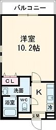 フジパレス湊2番館 1Kの間取図画像