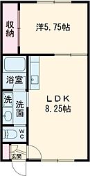 ピュアパレス昭和 1LDKの間取図画像