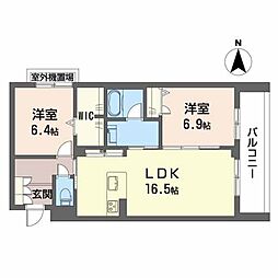 シャーメゾンフーブル 2LDKの間取図画像