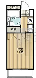 ロイヤルハイツ 1Kの間取図画像