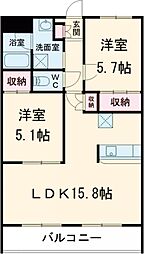 スペランザ 2LDKの間取図画像