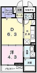 フィレールデュトラジャ7 1DKの間取図画像