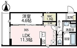 メゾン獅子ケ谷 1LDKの間取図画像