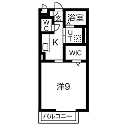 アルブルヴィラージュ 1Kの間取図画像