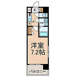 UURコート名古屋名駅 1Kの間取図画像