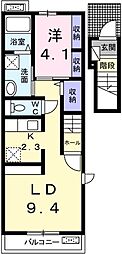 グラスランド 1LDKの間取図画像