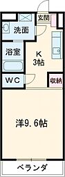 セントリバーヒルズひばりが丘1 1Kの間取図画像