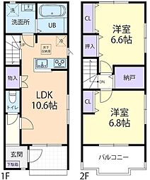 サニーサイト(Sunny Site) 2LDKの間取図画像