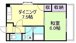 ハイツ春日 1DKの間取図画像
