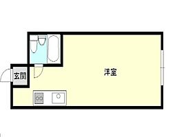 アーバン桜ケ丘B ワンルームの間取図画像