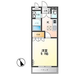 コンフォース・住吉 1Kの間取図画像