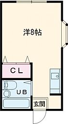 エステートピア藤 ワンルームの間取図画像