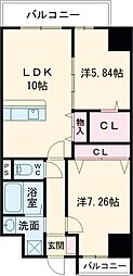 FREEDOM residence堺寺地町 2LDKの間取図画像