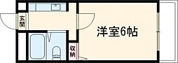 コーポ山方 1Kの間取図画像