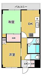 武蔵屋グランパレス 2DKの間取図画像